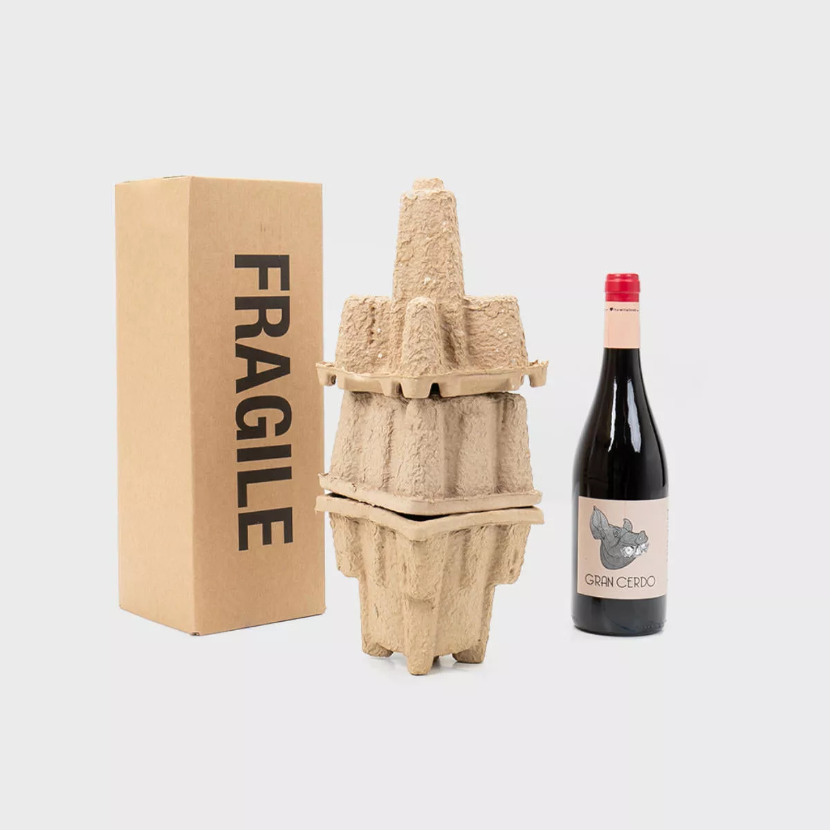 1 bottle Pulpsafe shipping box