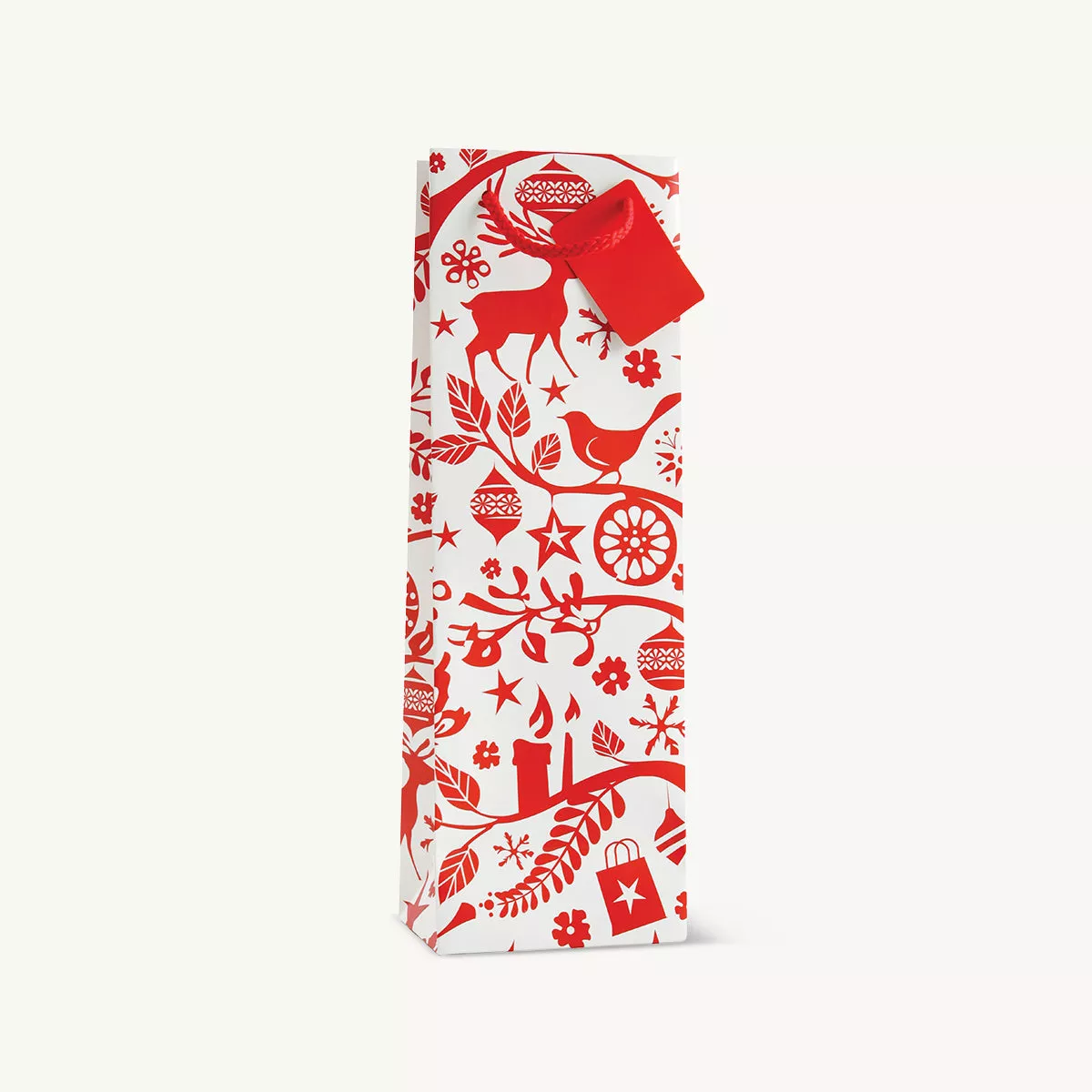 1 bottle red & white Christmas gift bag