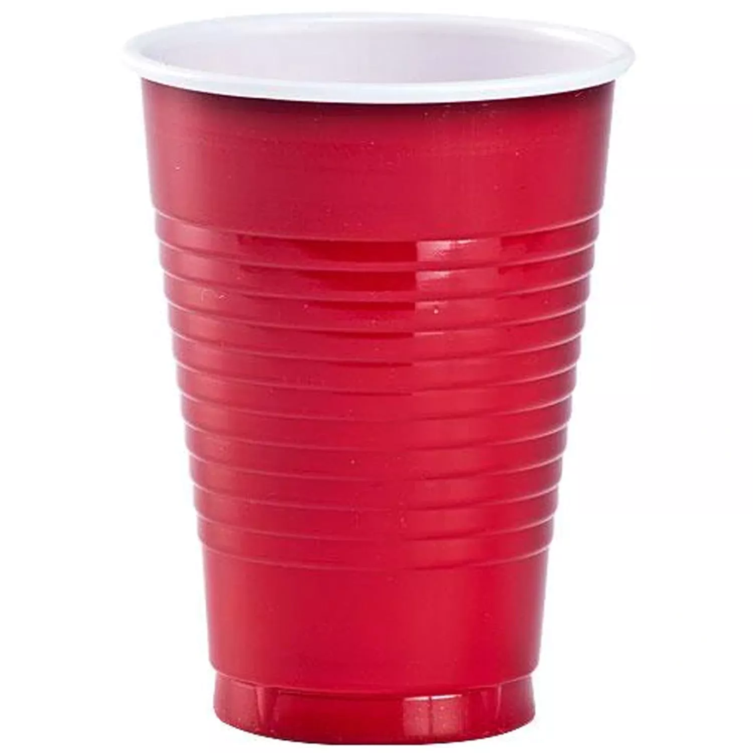 12oz Red Plastic Disposable Cup