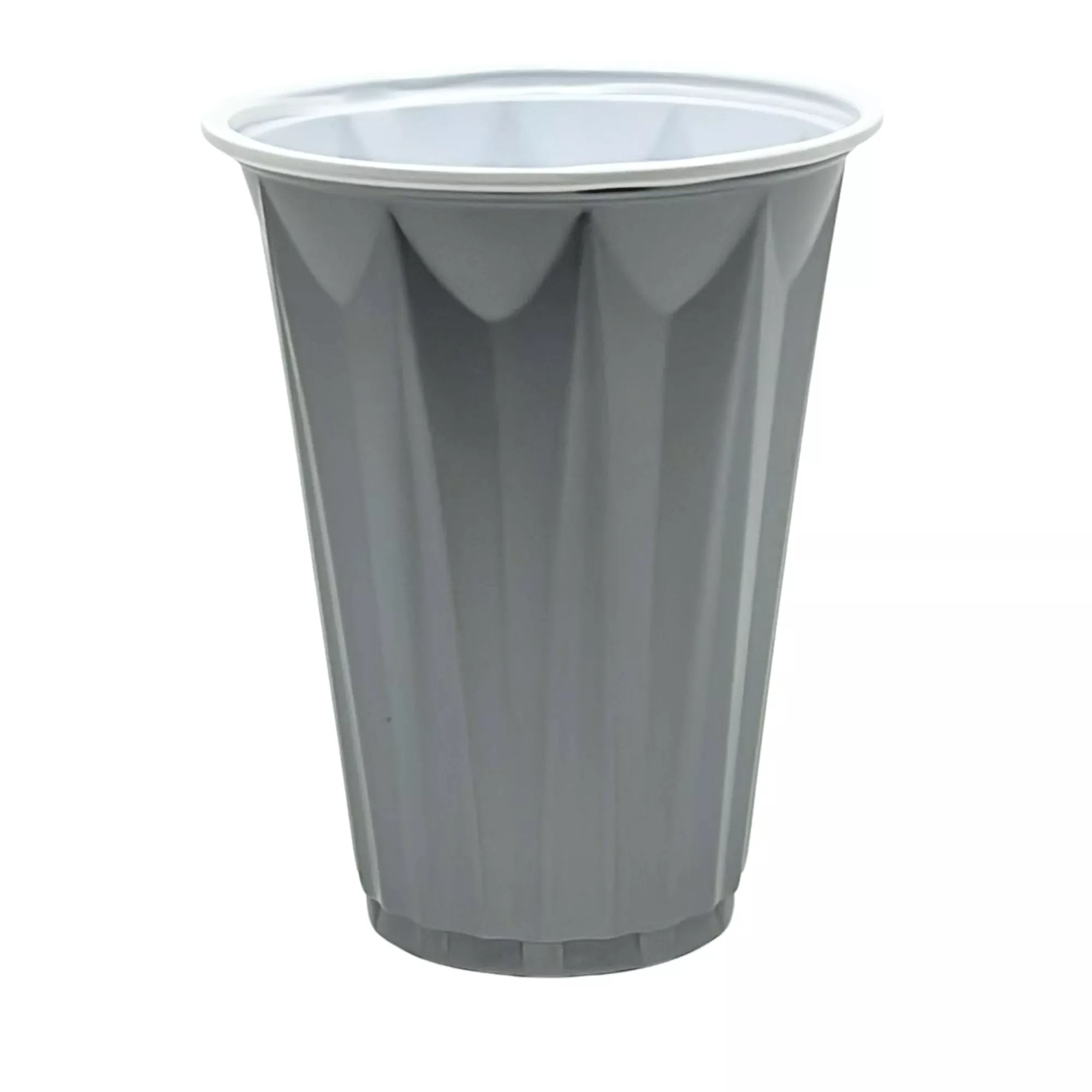 12oz Silver Plastic Beverage Cups Disposable Drinkware