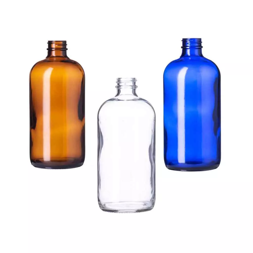 16 oz. Glass Boston Round Bottle