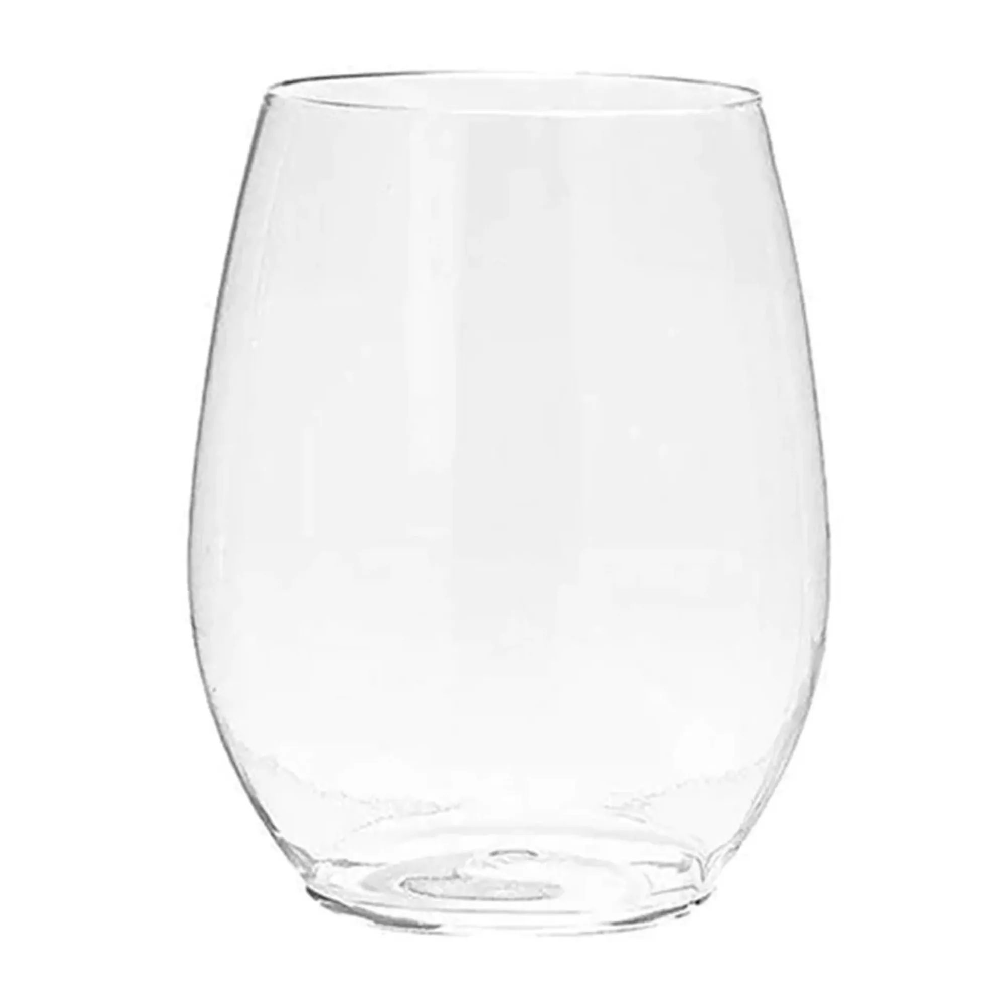16oz Stemless Clear Disposable Plastic Wine Goblet 6 Pack
