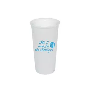 17 Fl. Oz. Mug with Silicone Lid: White mug
