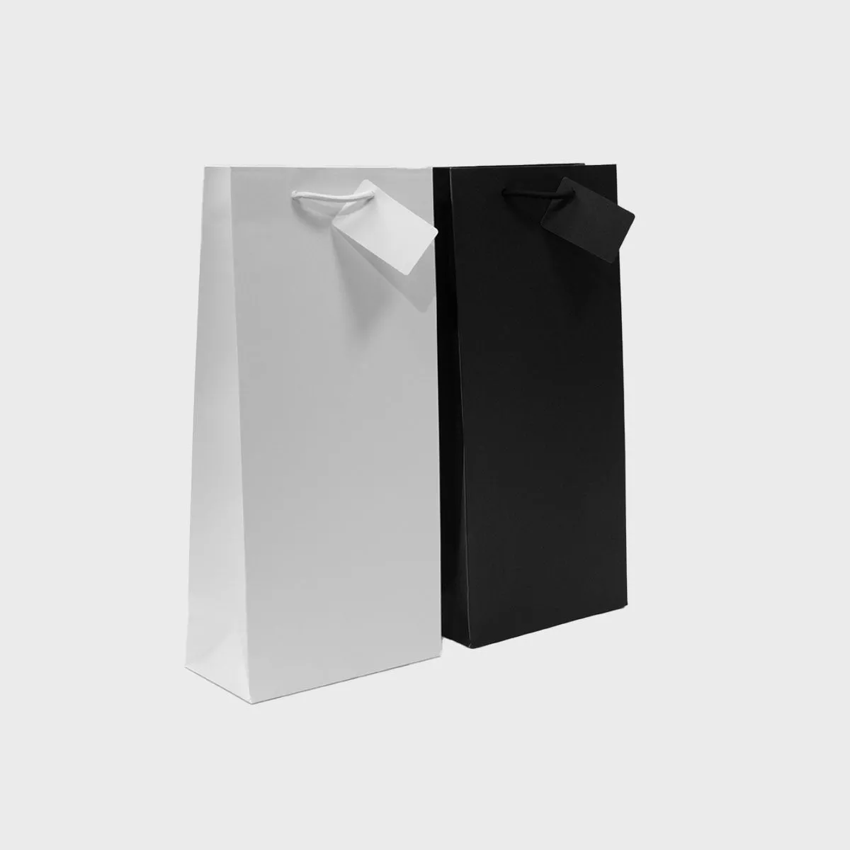 2 Bottle paper gift bag|Black&White