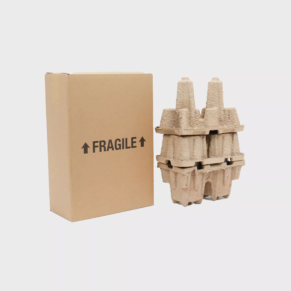 2 bottle Pulpsafe shipping box