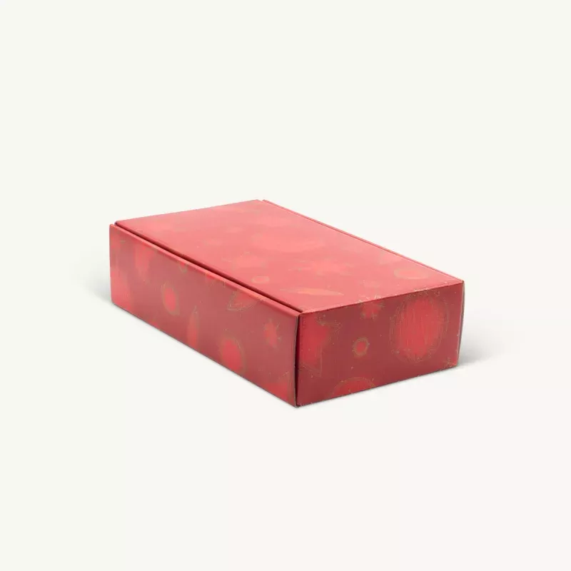 2 Bottle red snowflake front opening gift box