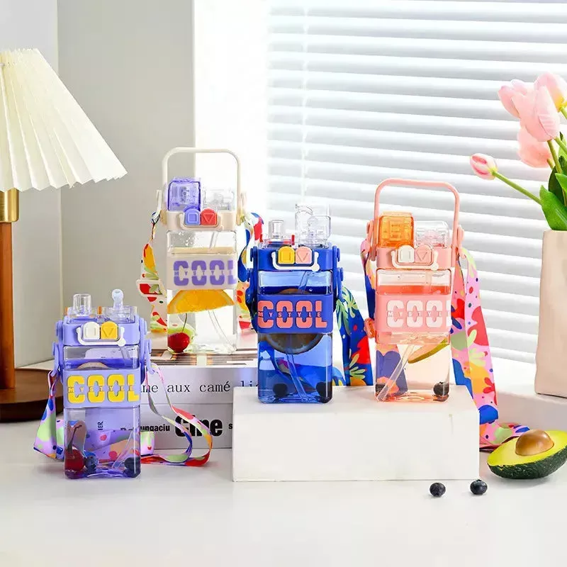 2 in 1 Kids Water Bottle - Fun & Functional