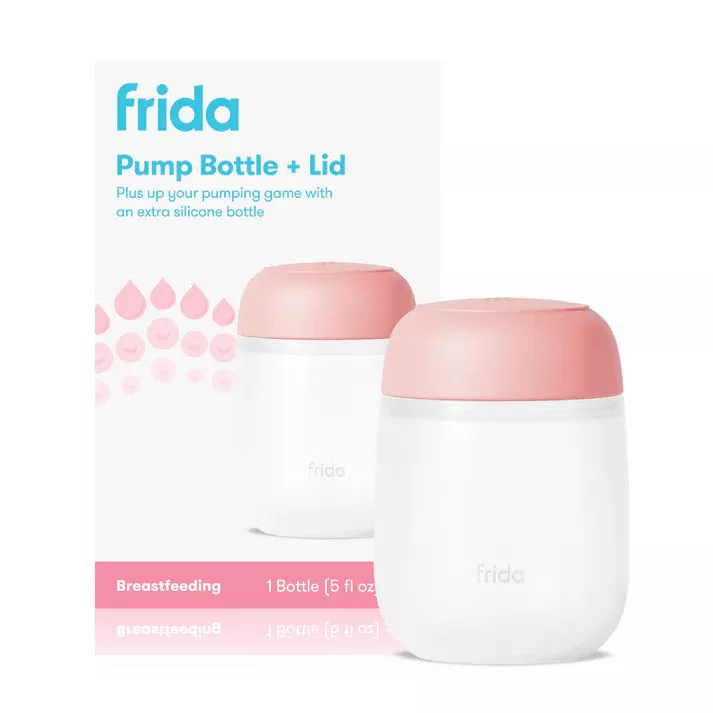 2-in-1 Manual Breast Pump Silicone Bottle + Replacement Lid