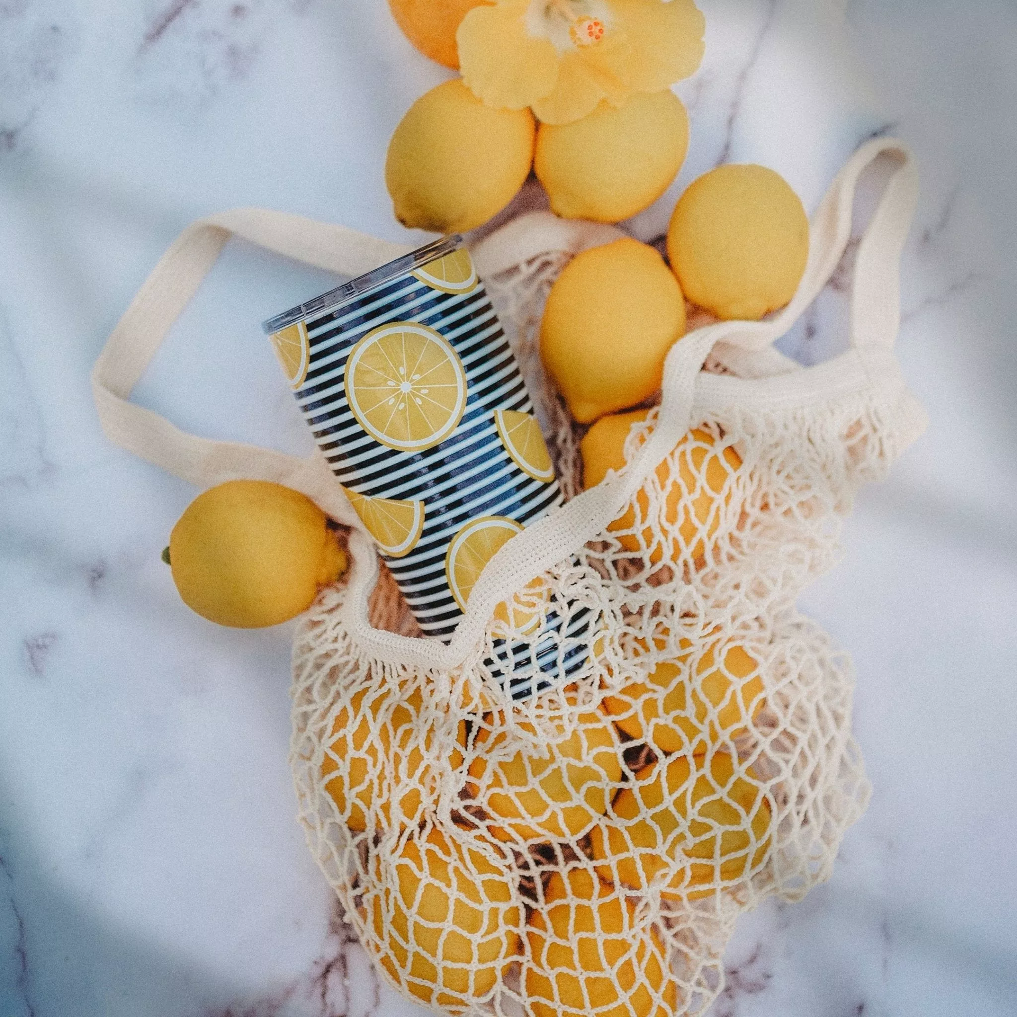 20 oz. Tumbler | Lemon Stripes