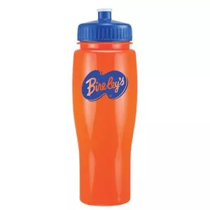 24 Oz. Contour Bottle w/ Push Pull Lid - Solid Colors