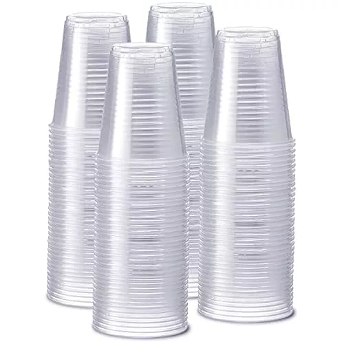 [240 Pack – 12 oz.] Clear Disposable Plastic Cups – Cold Party Drinking Cups