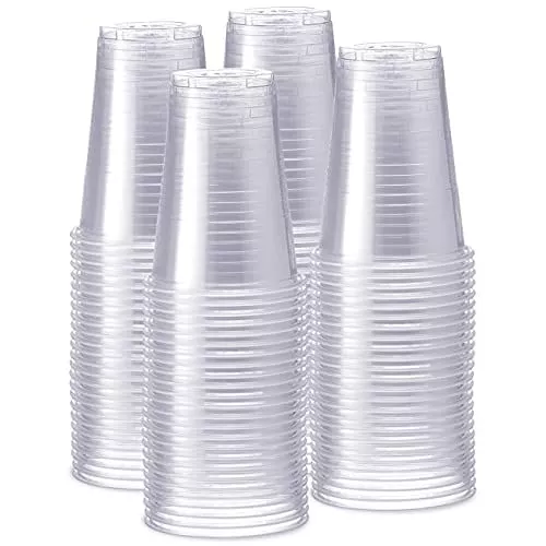 [240 Pack – 16 oz.] Clear Disposable Plastic Cups – Cold Party Drinking Cups