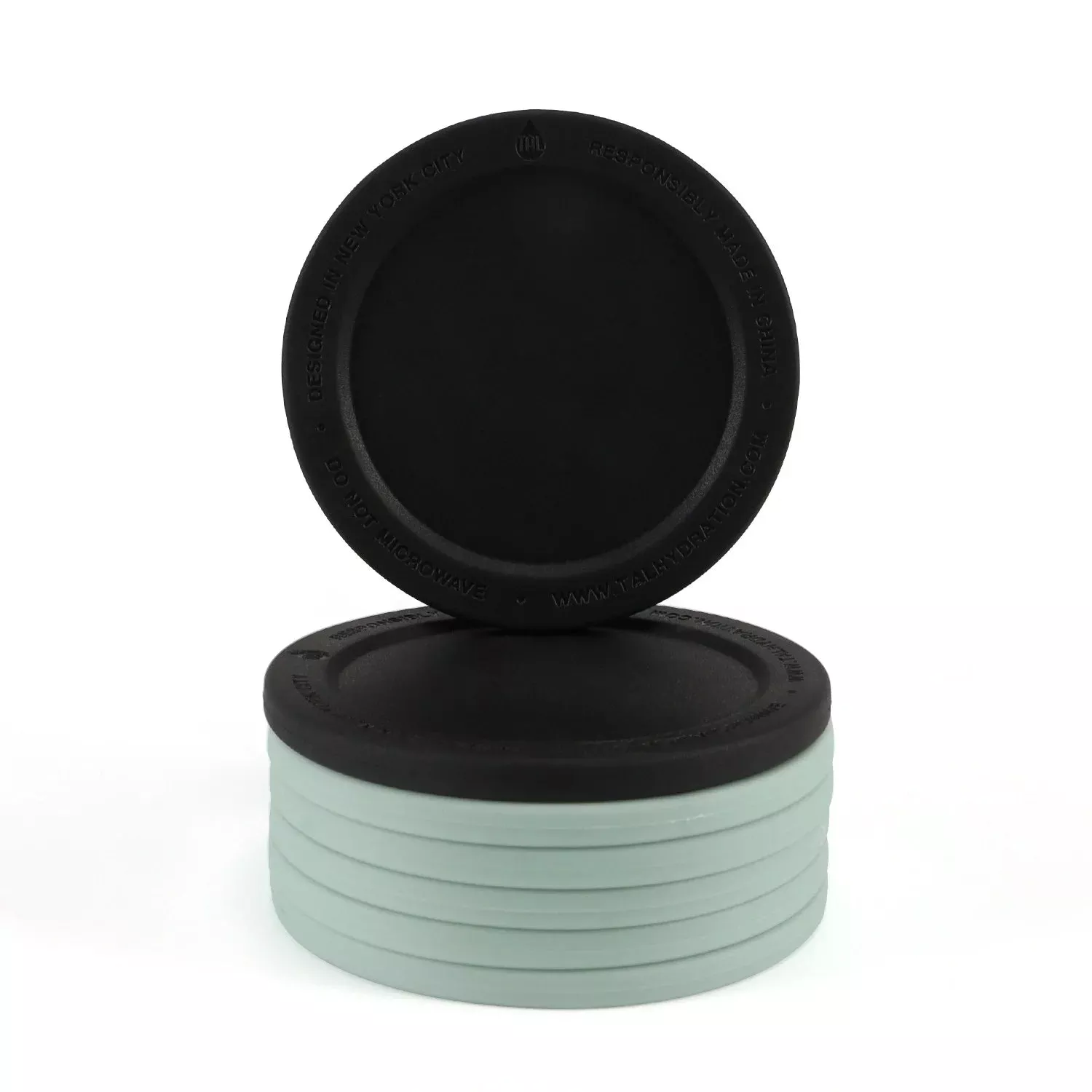 2pcs Silicone Coaster|Black&Grey