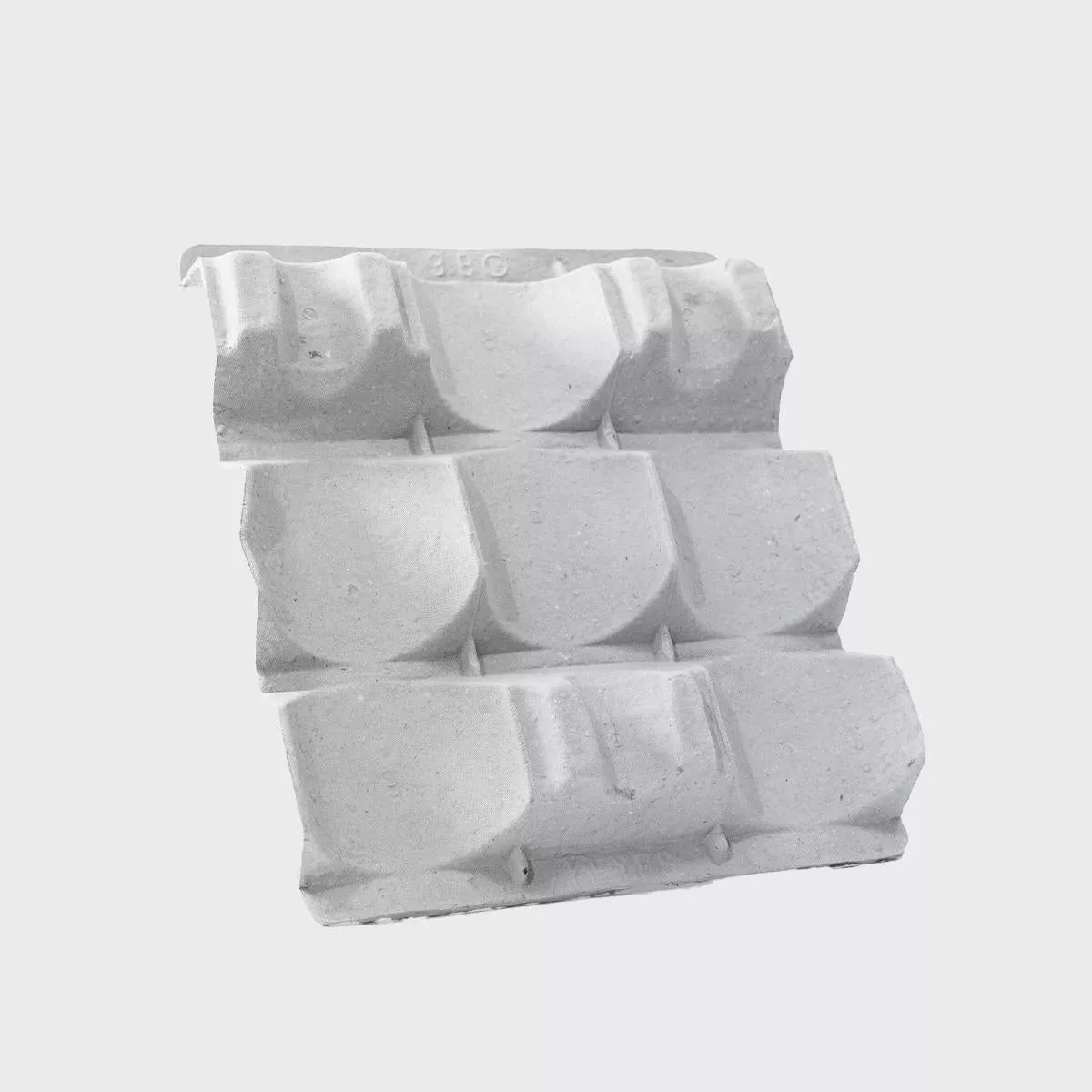 3 bottle pulp tray for bordeaux and burgundy bottle