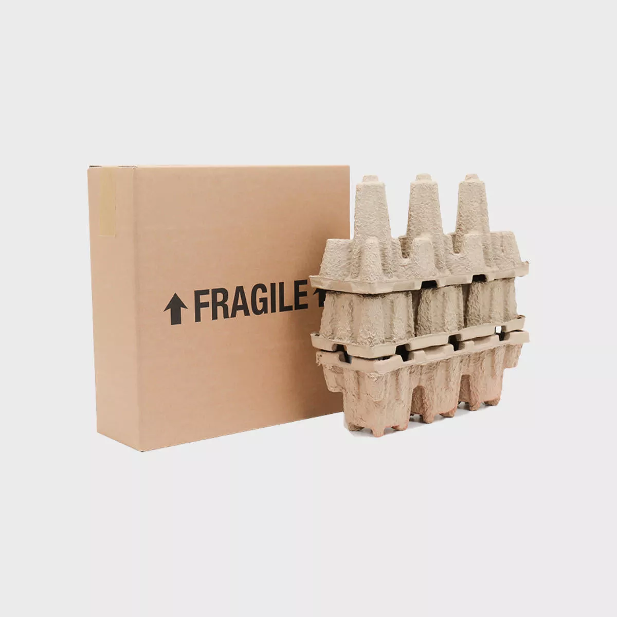 3 bottle Pulpsafe shipping box