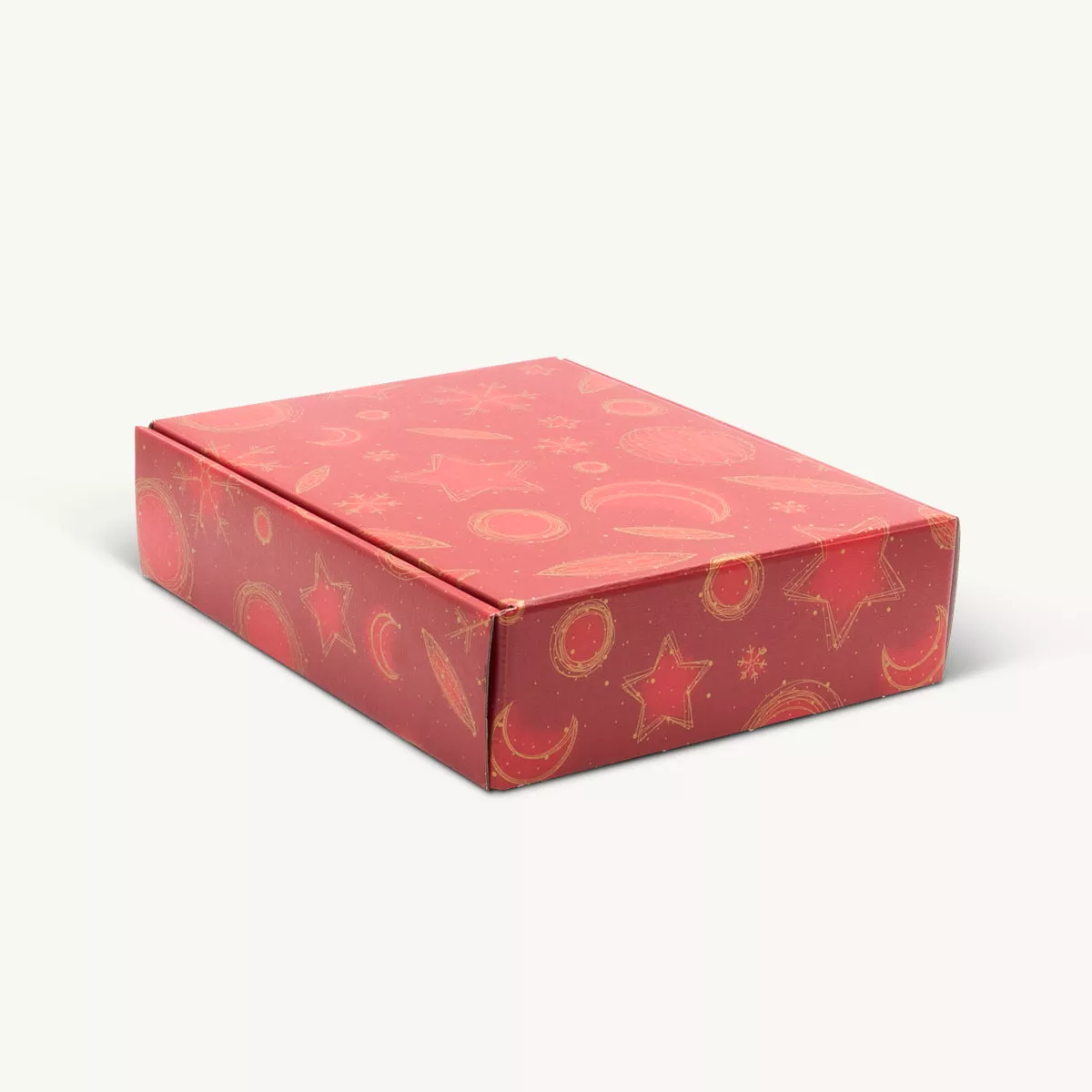 3 Bottle red snowflake front opening gift box