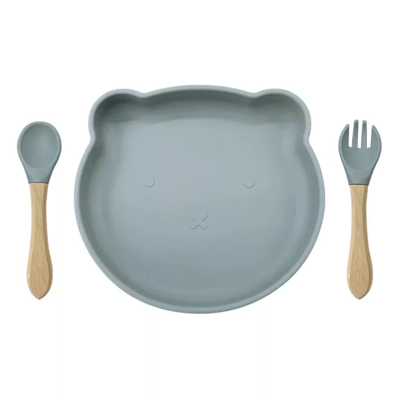 3-piece silicone dinner set | Baby Plates