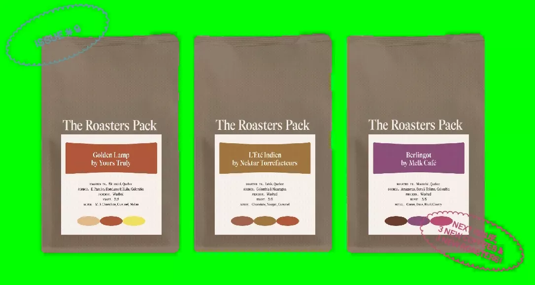 3x4oz – The Roasters Pack – Chocolatey & Nutty (Medium Roasts) – 3 Issues