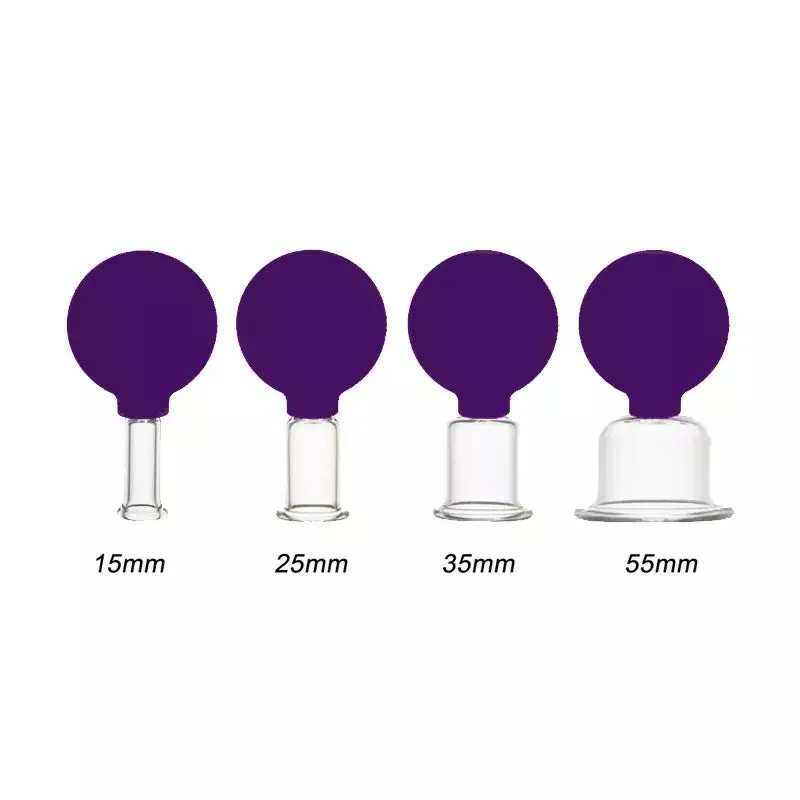 4 Set Glass Suction Cups with Silicone Balls