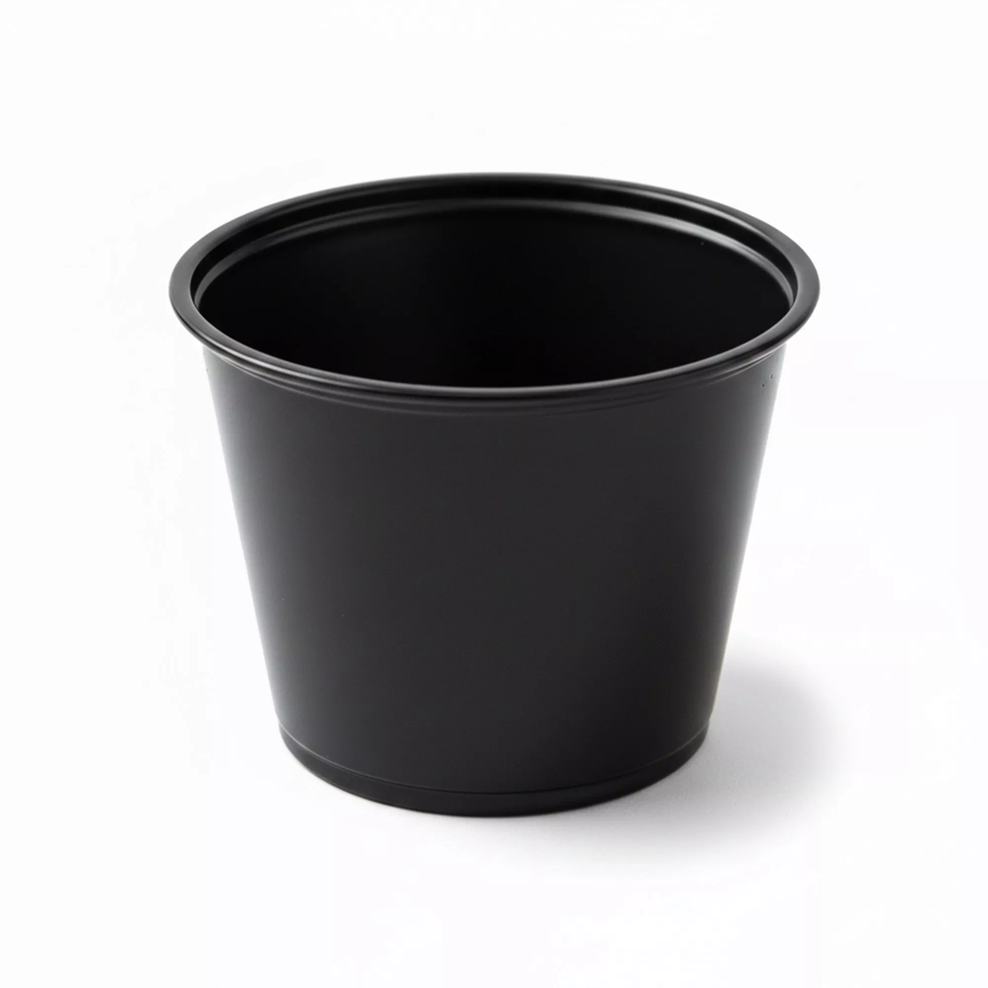 5.5 oz. Black Plastic Portion Cups