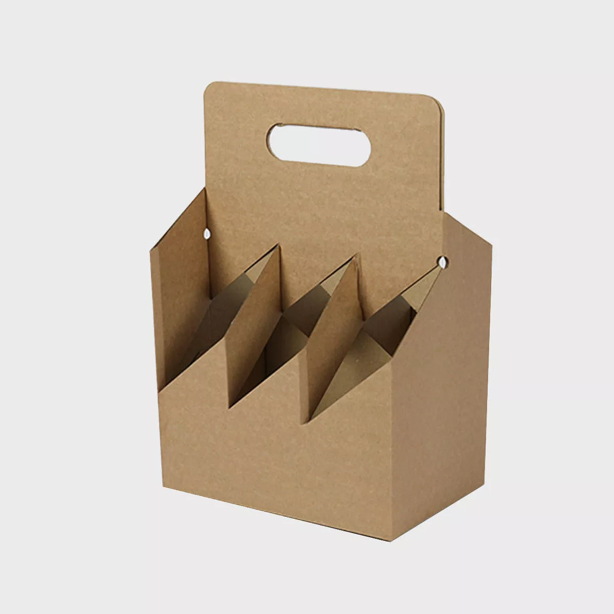 6 beer bottle kraft carry crate