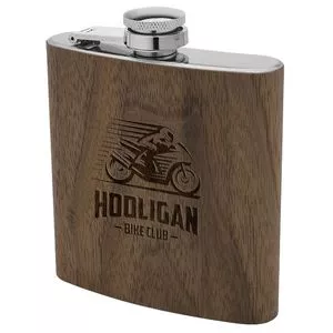 6 Oz. Niagara Cutlery Wood Flask