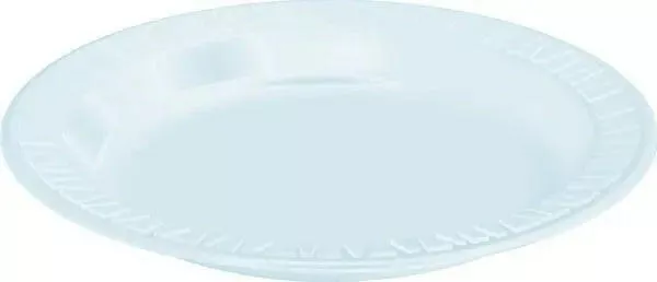 7″ White Non-Laminated Foam Plate
