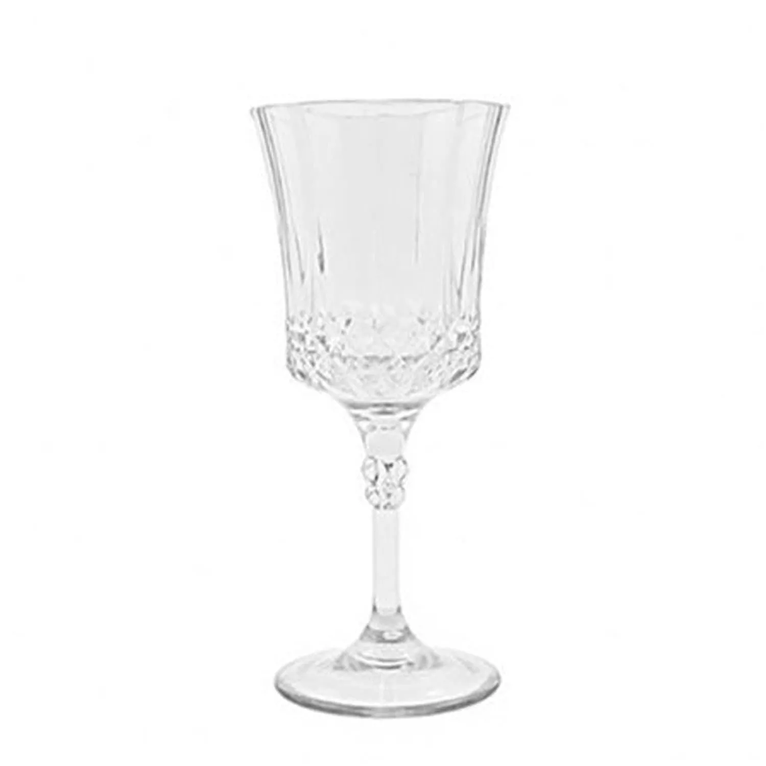 8 oz Crystal Like Elegant Wine Glasses Goblets Plastic 4 Pack