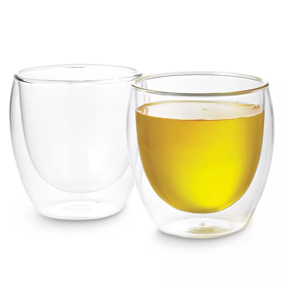 8 oz Pavina Double Wall Glass Cups