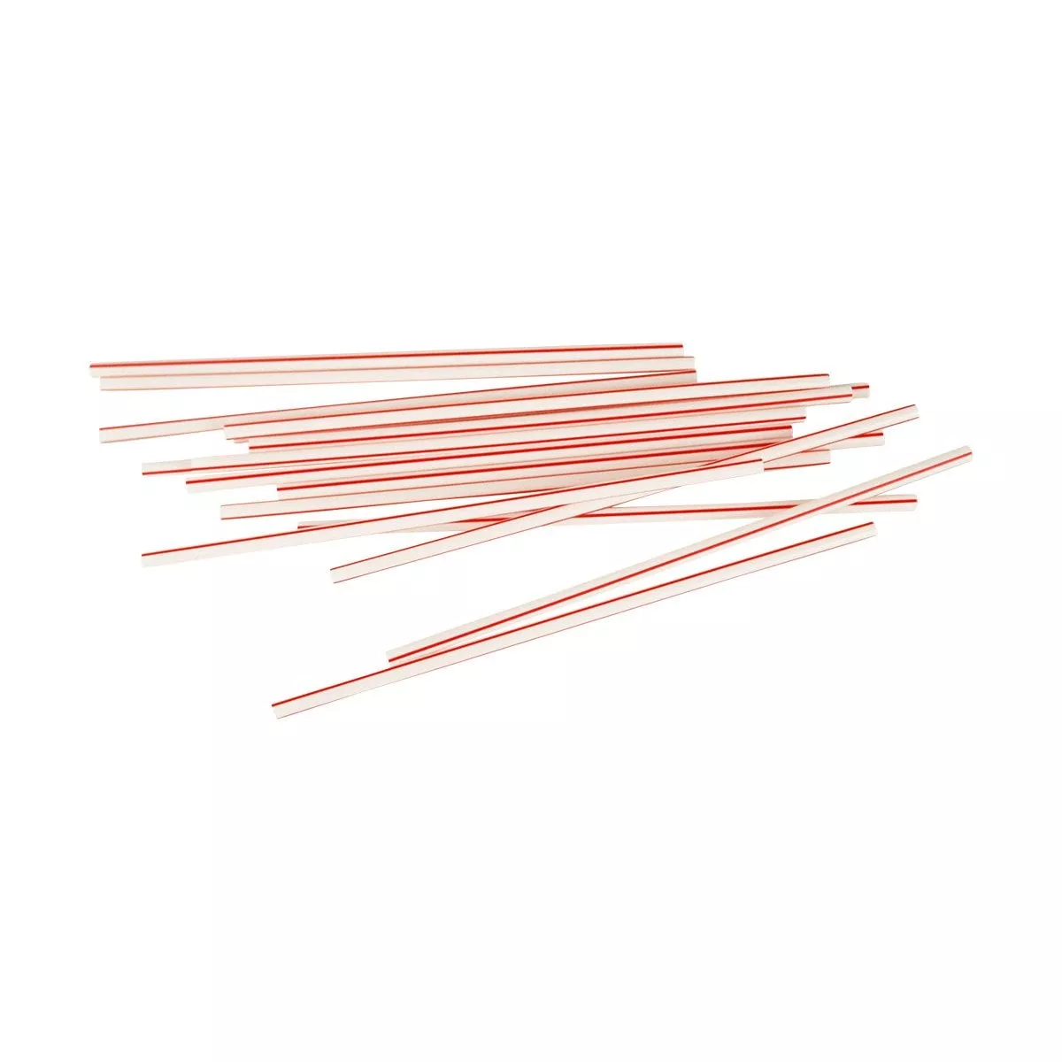 8 Red & White Coffee Stirrers Plastic Drink Stir Sticks