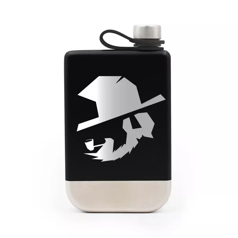 9oz Flask - Yosef - Black
