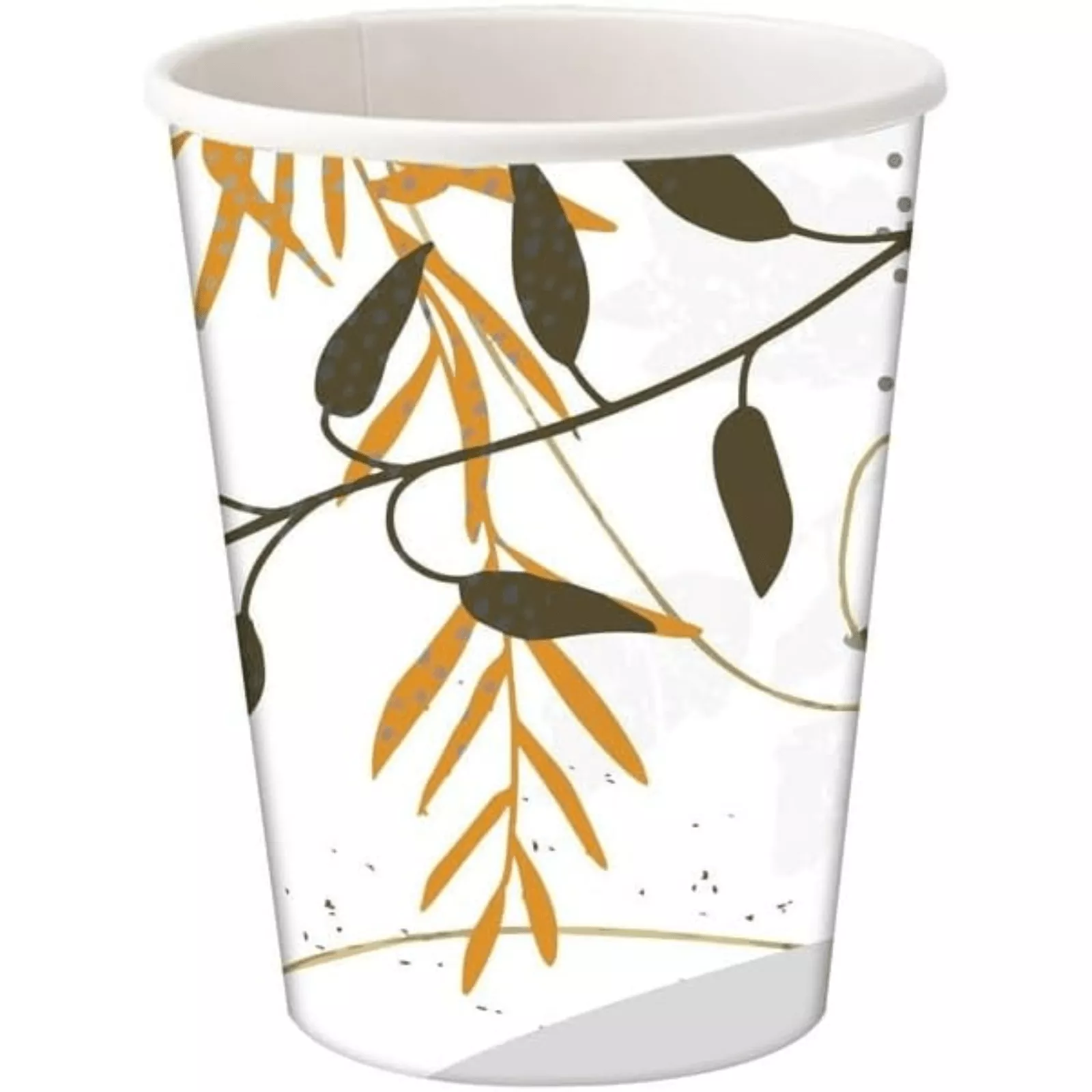 9oz Paper Cups Leafy Canopy | Decorative Disposable Drinkware
