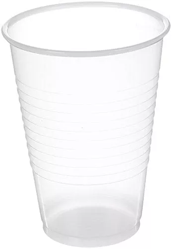 Amazon Basics Plastic Cups, Translucent, 12 Ounce, Pack of 500