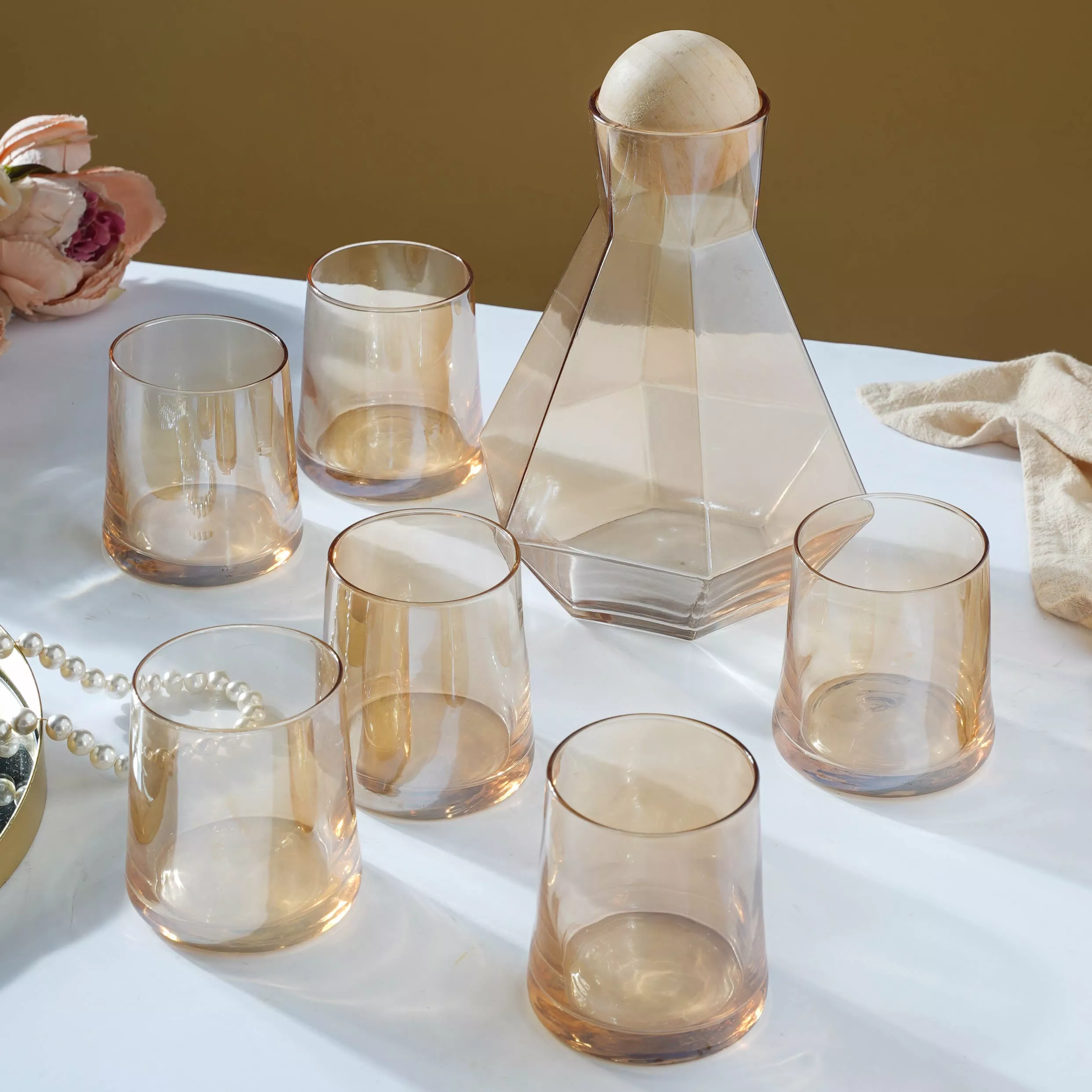 Amber Drinkware Set