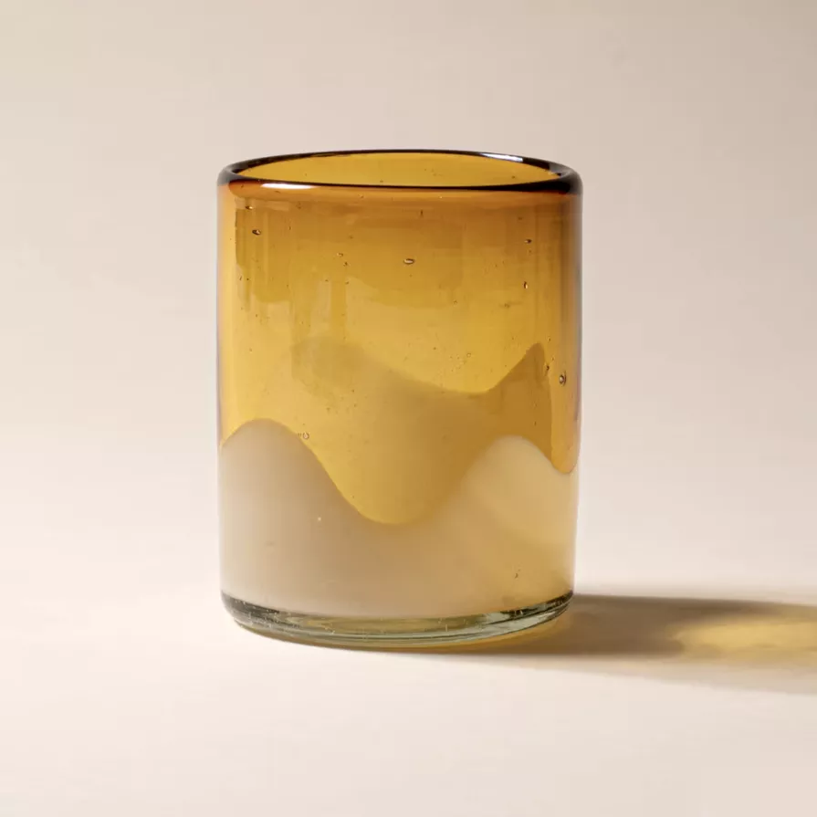 Amber Wave Handblown Tumbler