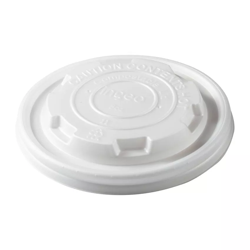 AmerCareRoyal CFCL-8 CPLA Compostable Lid for 8 oz Container