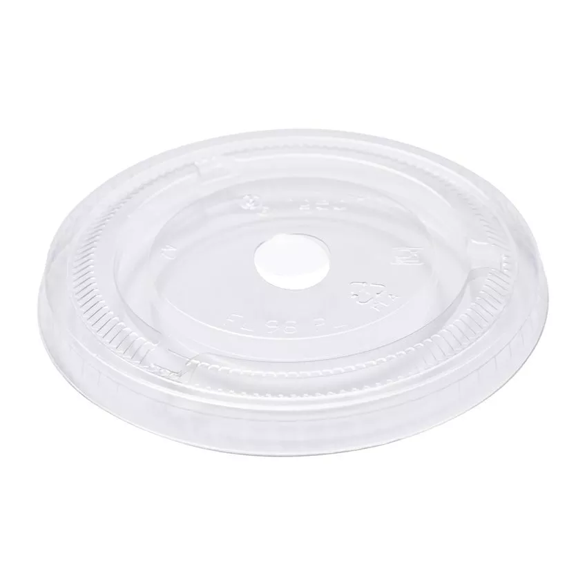 AmerCareRoyal CFL-9 CPLA Compostable Flat Lid for 9 oz Containers