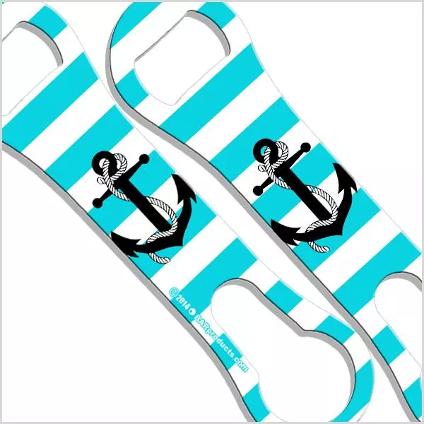 Anchor and Stripes V-Rod Bottle Opener