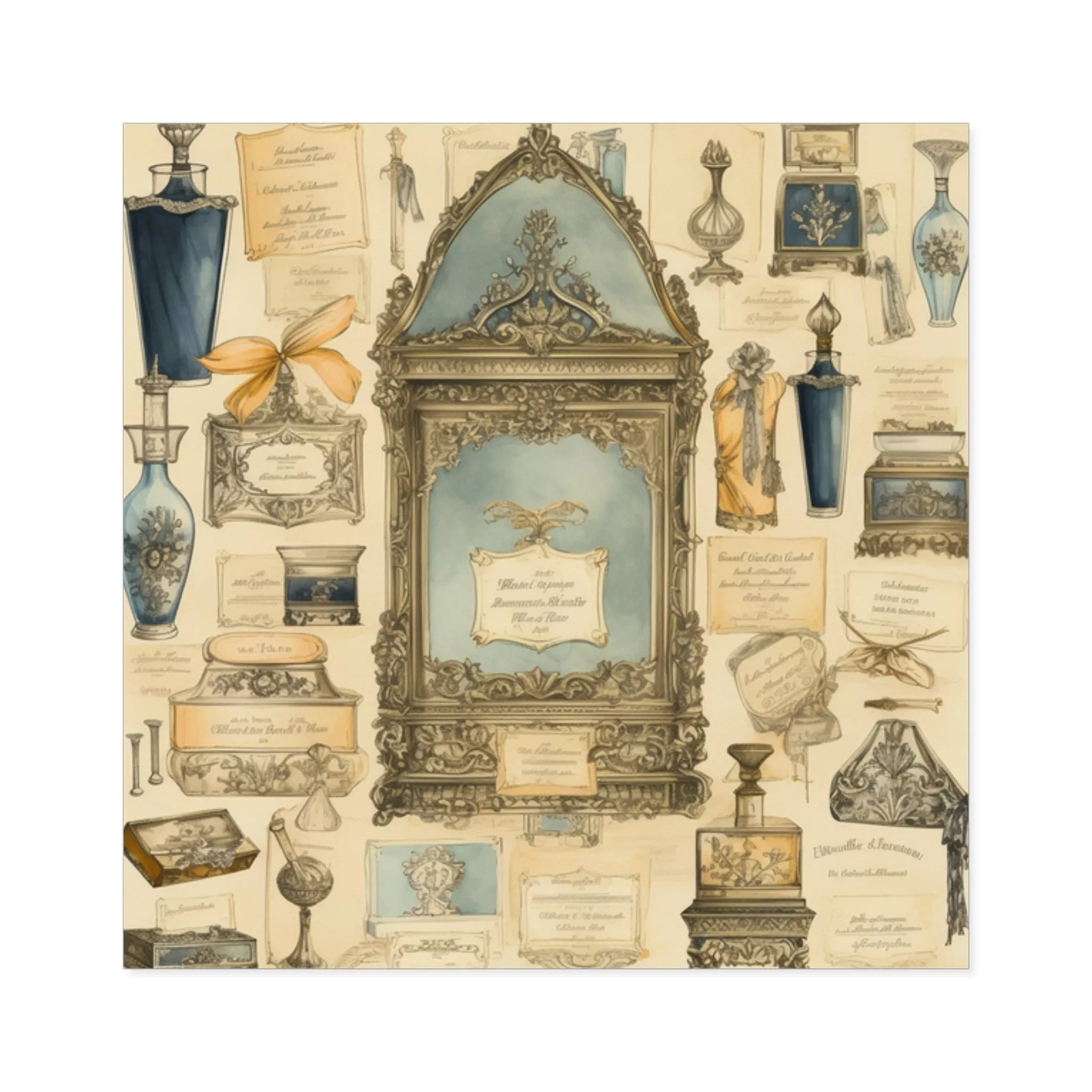 Antique Apothecary Label Square Decal #4
