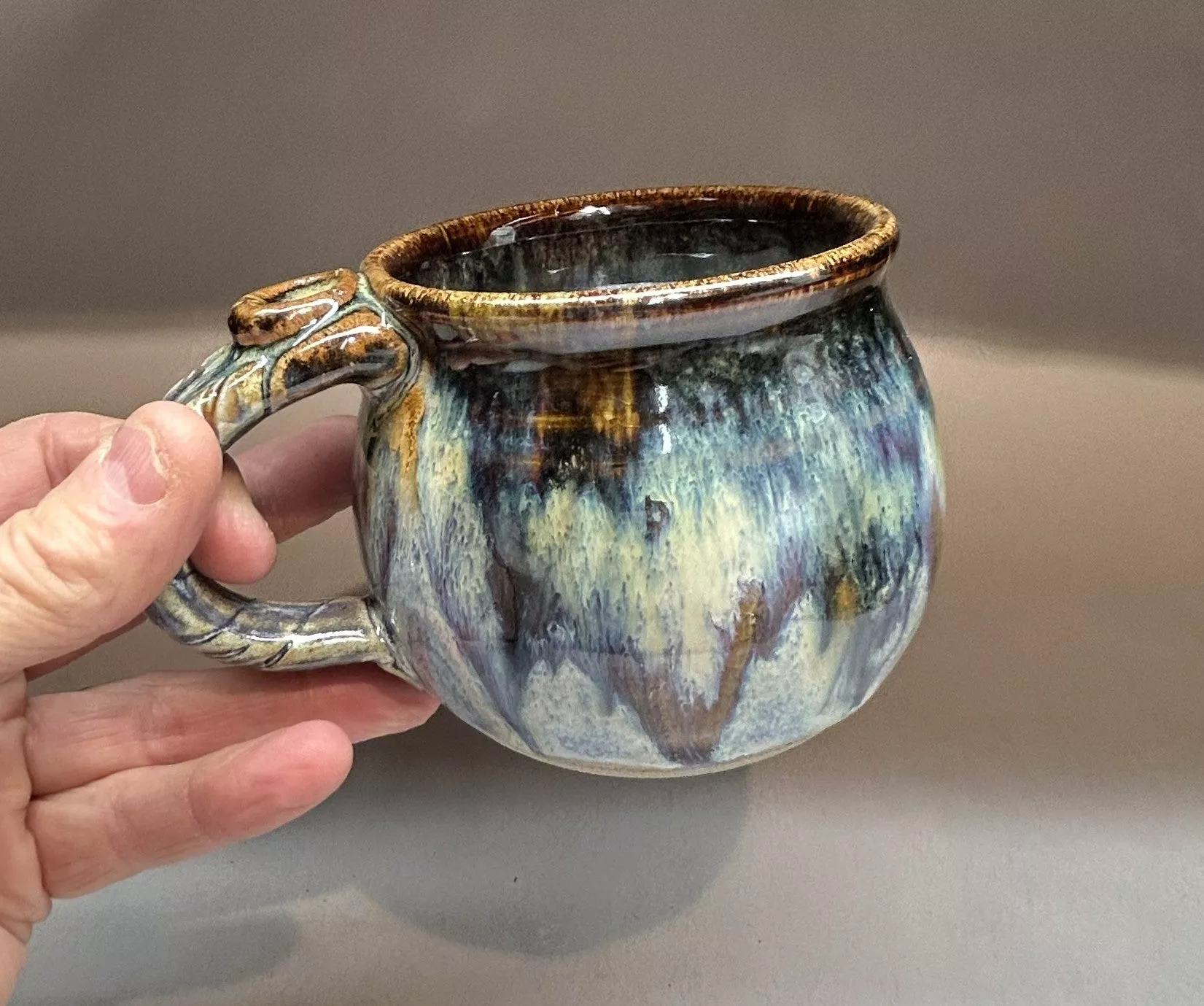 Artisan Everything Glaze Mug Handmade Ceramic for Coffee & Tea