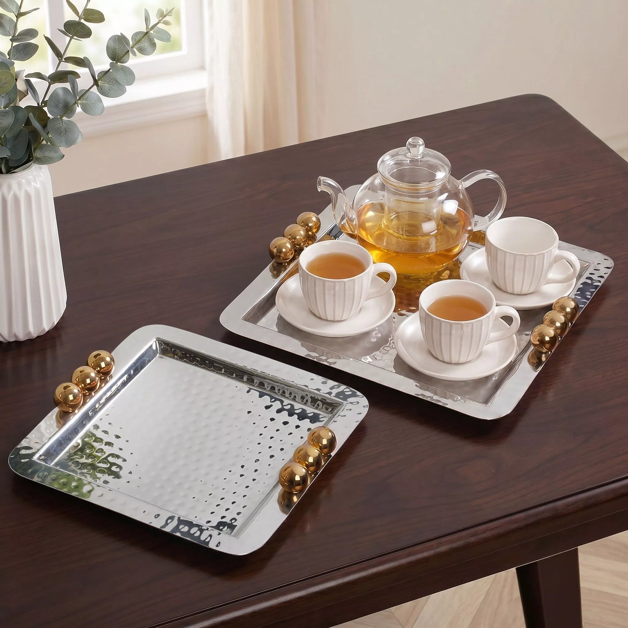 Atelier Ornate Square Tray Set Of 2