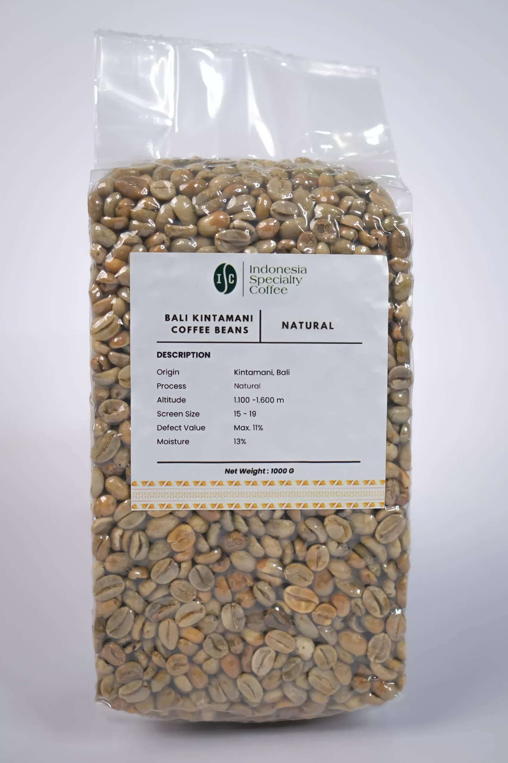 Bali Natural Green Coffee Beans