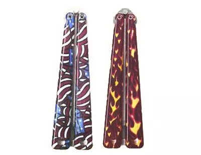 Balisong Bottle Blades|American Flag&Flames
