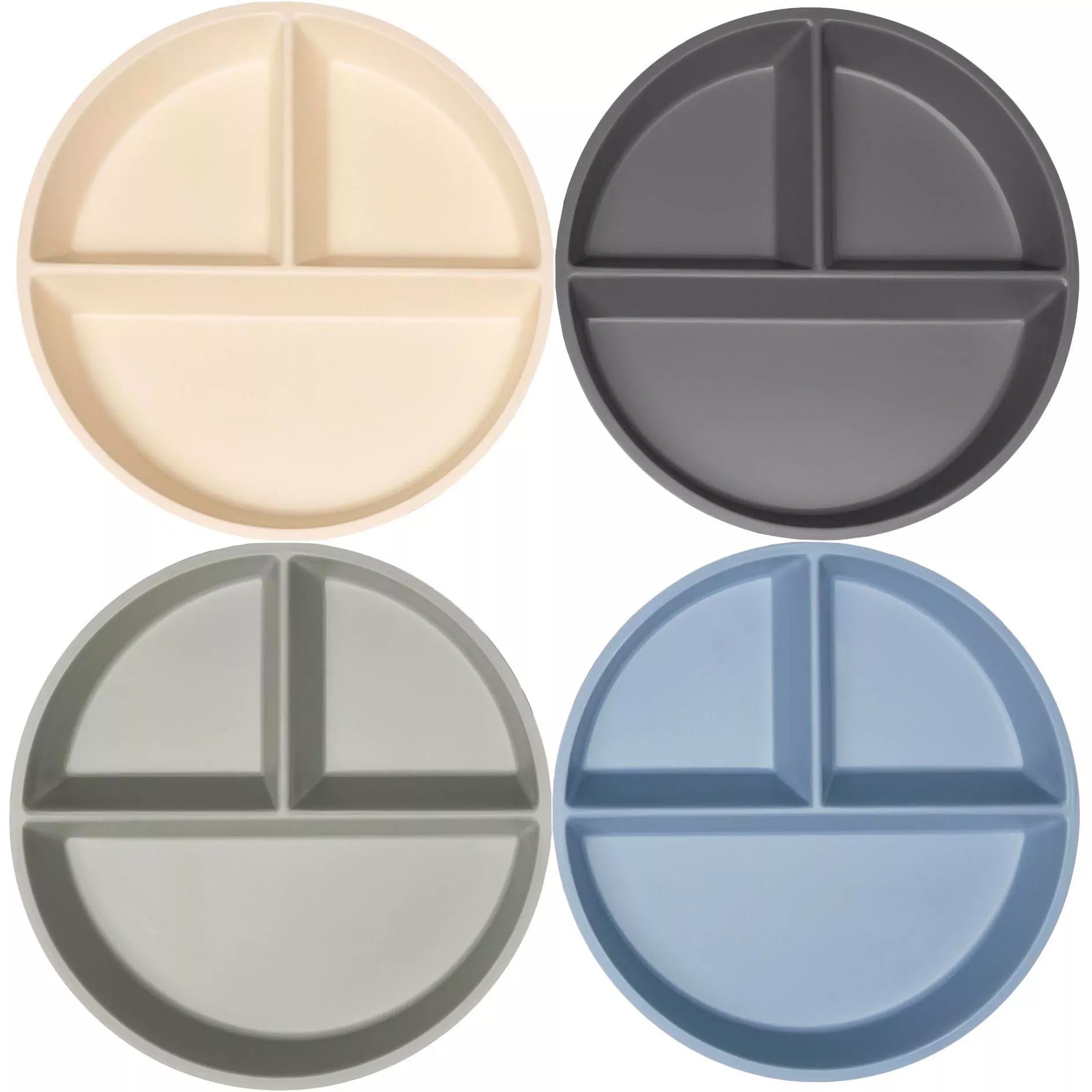 Bamboo Divided Plates (Set of 4)