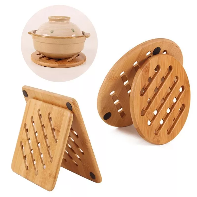 BAMBOO Wooden Table Coasters|Round L&Square L