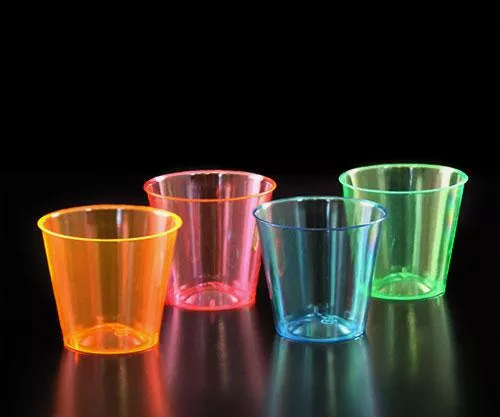 BarConic Assorted 1 oz Neon Shot Cups