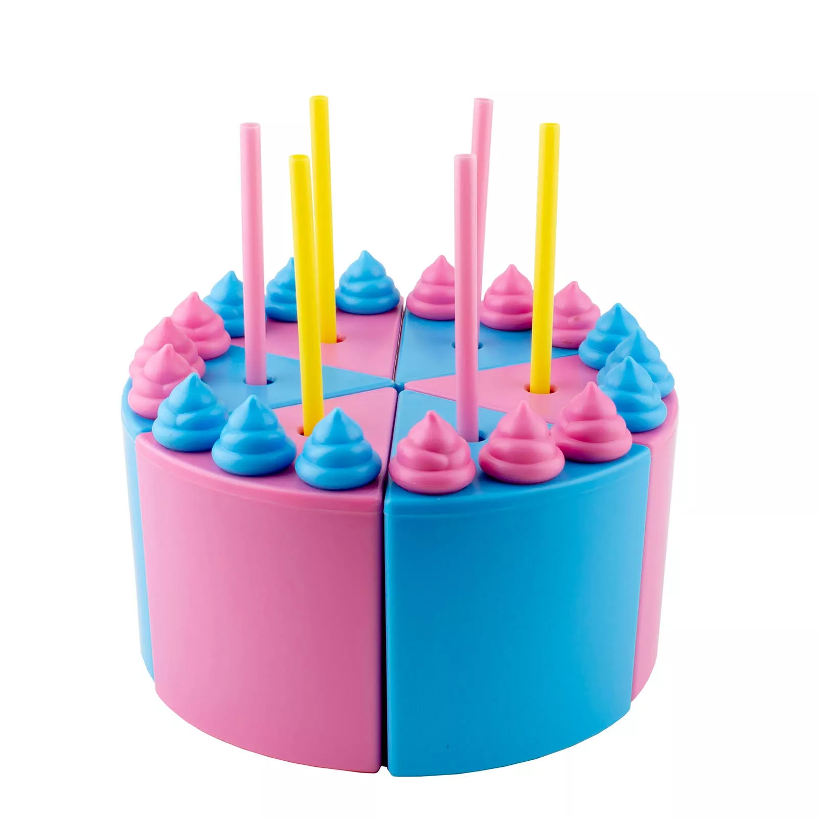 BarConic Birthday Cake Sipper Set - 6 piece - Plastic