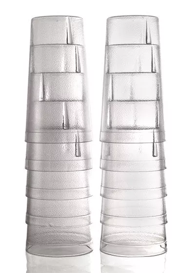 Barconic Clear Stackable Pebbled Tumblers