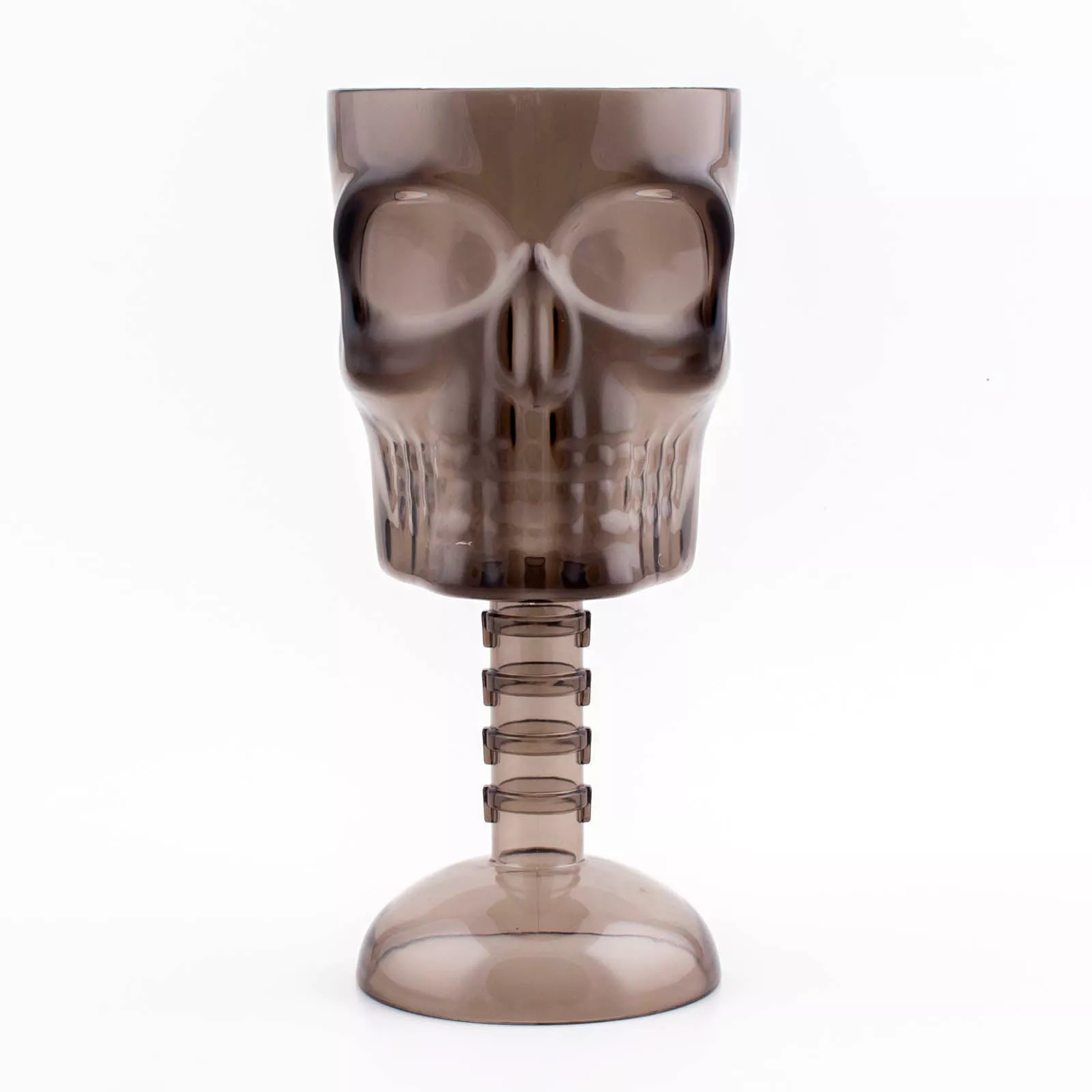 BarConic Plastic Stemmed Skull Cup - 12 ounce - Smoke