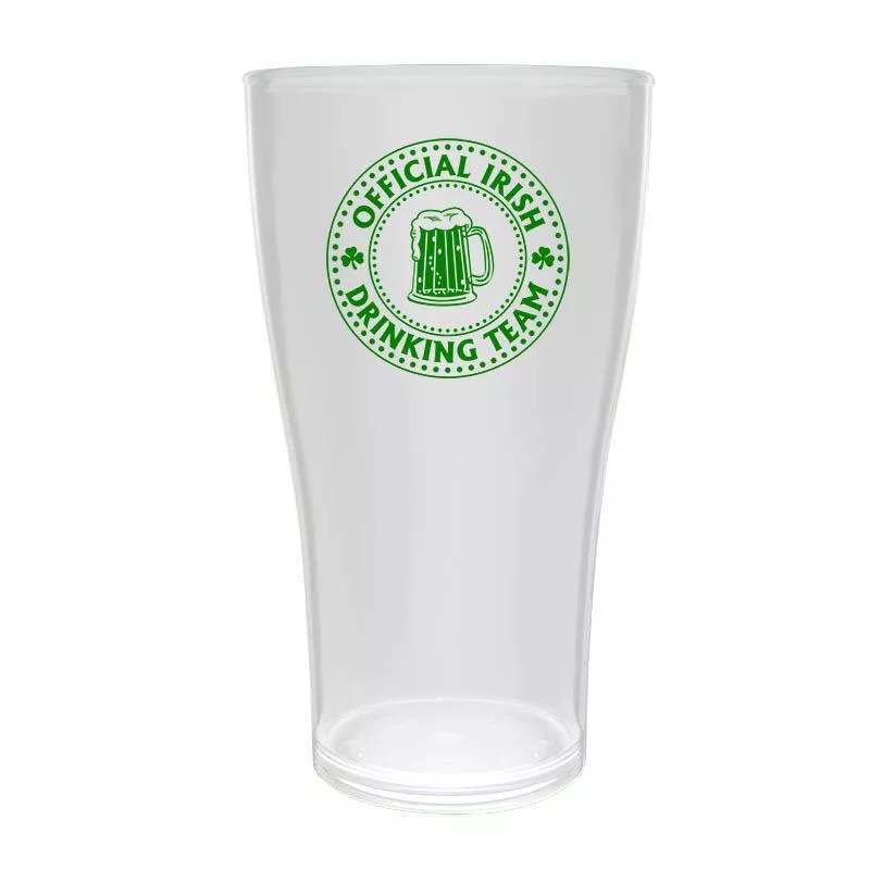 BarConic PolyCarbonate 570ML Clear Cup - Irish Drinking Team